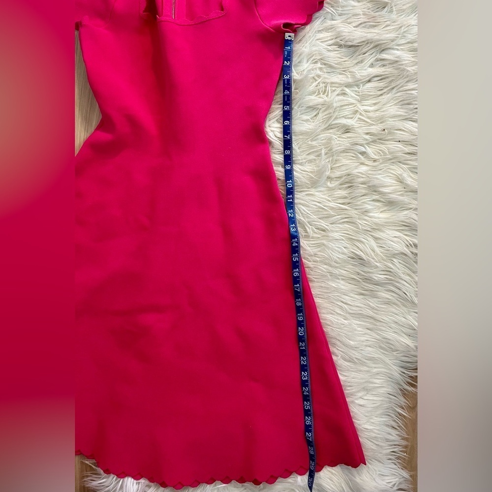 MILLY | Scallop Neck Fit and Flare Dress - Picture 9 of 12